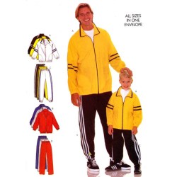 6026 FATHER SON EZ ZIPPY JOGGER JACKET,PANTS PATTERN S-XL,2-8